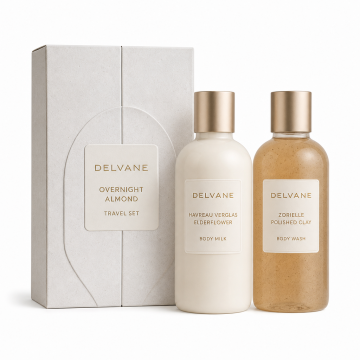 Delvane Overnight Almond Travel Set