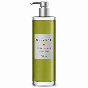 Delvane Cedar Tuberose Shower Oil