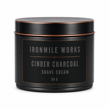 Ironmile Works Cinder Charcoal Shave Cream